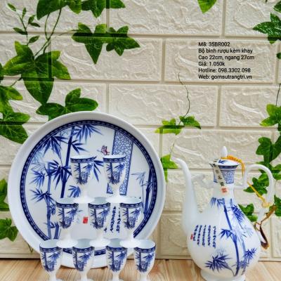 Bộ bình rót rượu kèm khay hàng cao cấp